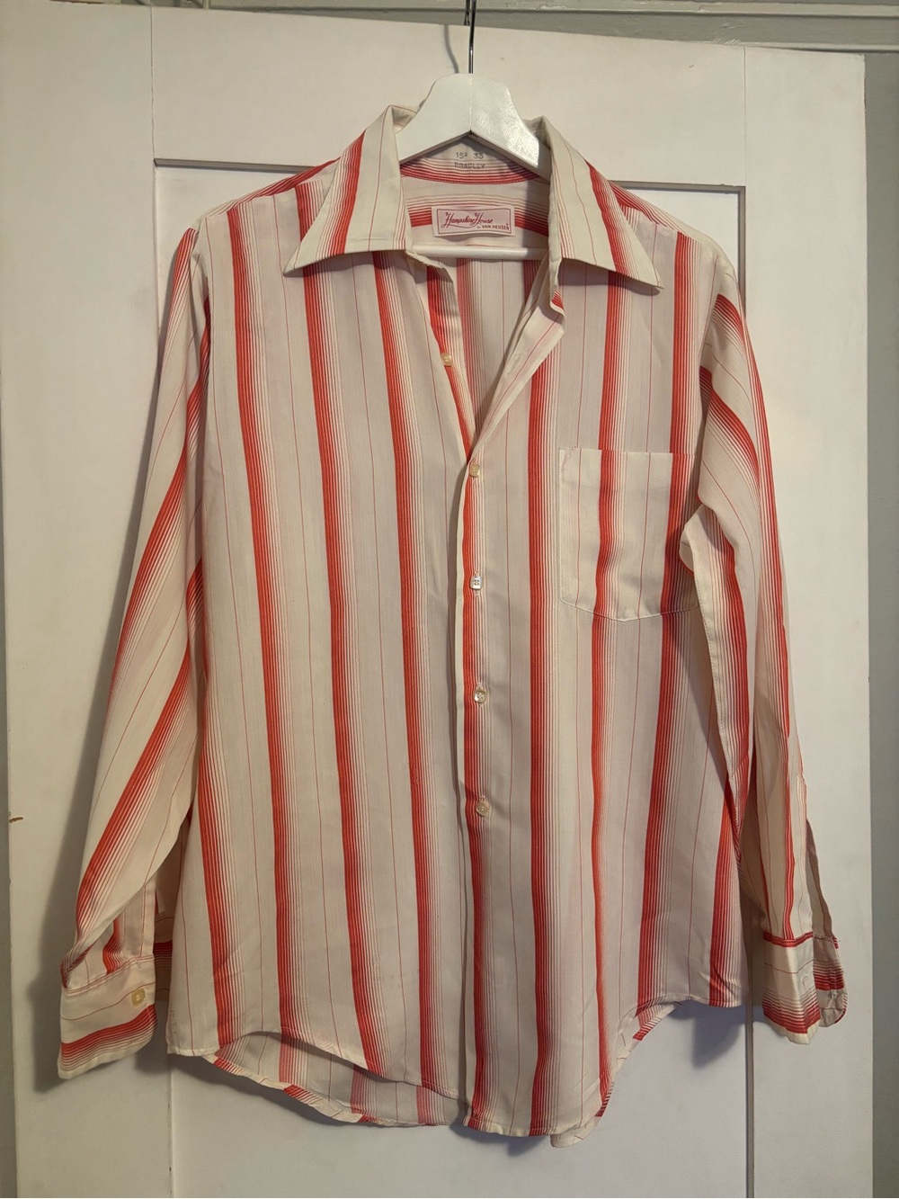 Hampshire House by Van Heusen | Vintage 1970s Red & White Striped Button-Down